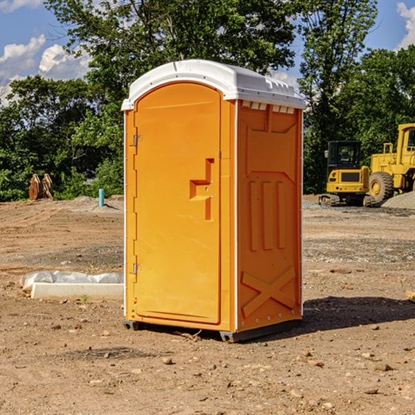 how often are the porta potties cleaned and serviced during a rental period in Victoria IL